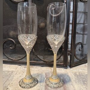 Things Remembered Wedding/Anniversary Catherdral Flutes